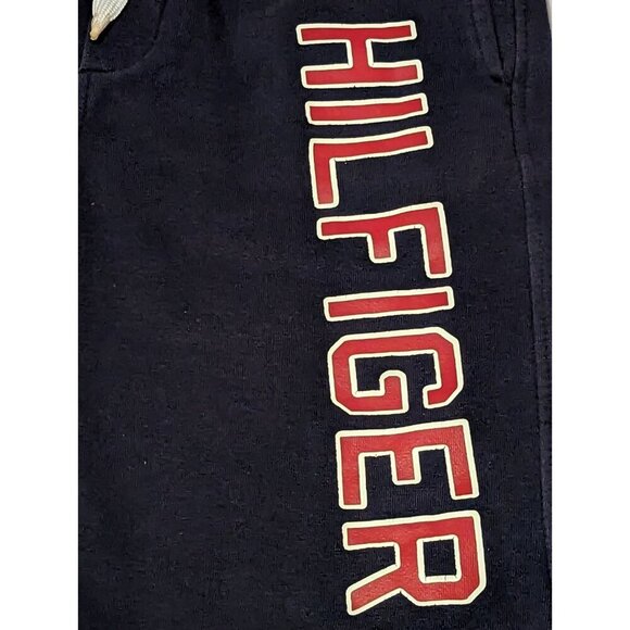 tommy hilfiger Boys Navy Blue Sweat Pant Shorts Lounge W/ Pockets Large 16/18 - Picture 2 of 11